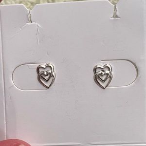 Sterling silver heart earrings